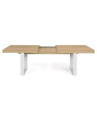 Table repas extensible Brixton bois/blanc - 200/300x90x75 cm