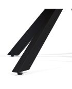 Table repas Brixton plateau et pieds croisés bois/noir - 160x90x75 cm