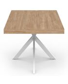 Table repas Brixton plateau et pieds croisés bois/blanc - 160x90x75 cm