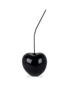 Grande sculpture en résine 'Cerise grand' noire - 66x27x24 cm