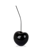 Grande sculpture en résine 'Cerise grand' noire - 66x27x24 cm