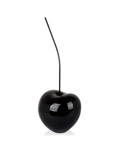 Grande sculpture en résine 'Cerise grand' noire - 66x27x24 cm