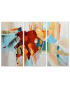 Peinture 'Tris abstrait' multicolore - 100x150x3.5 cm