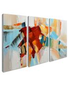 Peinture 'Tris abstrait' multicolore - 100x150x3.5 cm