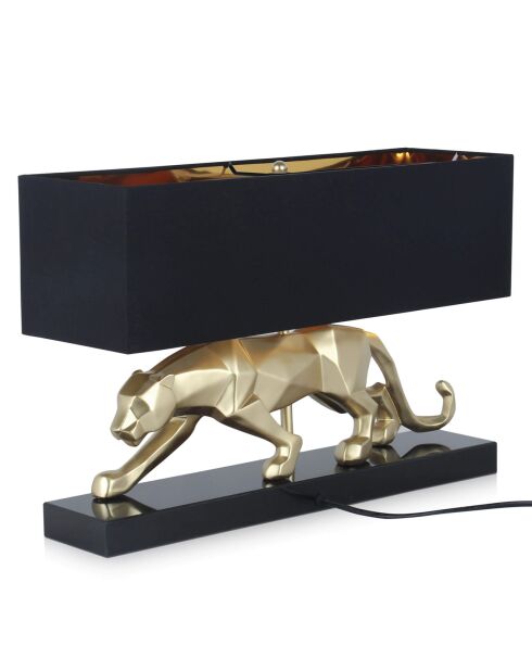 Lampe 'Panthère à facettes' dorée - 35x50x15 cm