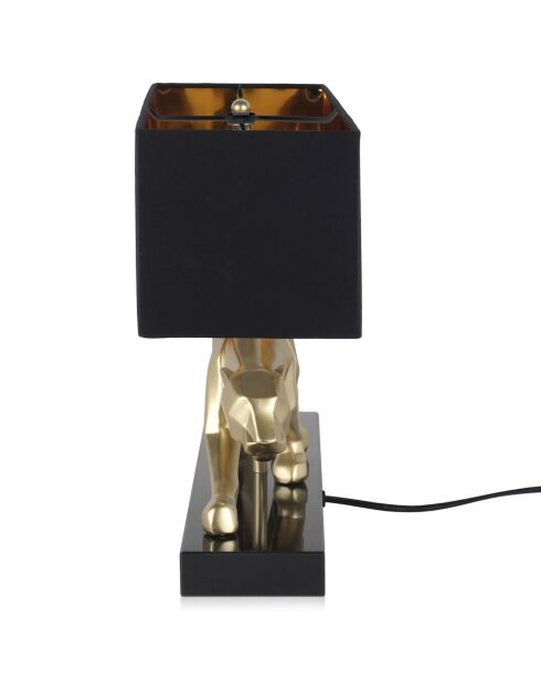 Lampe 'Panthère à facettes' dorée - 35x50x15 cm