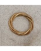 Bague Bouddhiste Torsadée Fine dorée