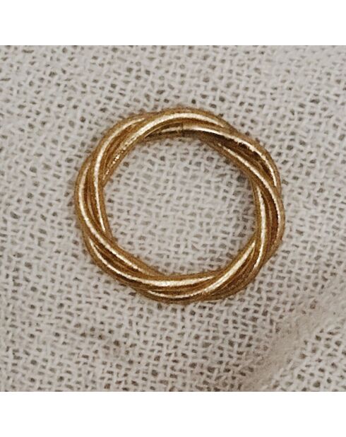 Bague Bouddhiste Torsadée Fine dorée