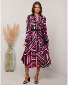 Robe Corel noir/bordeaux