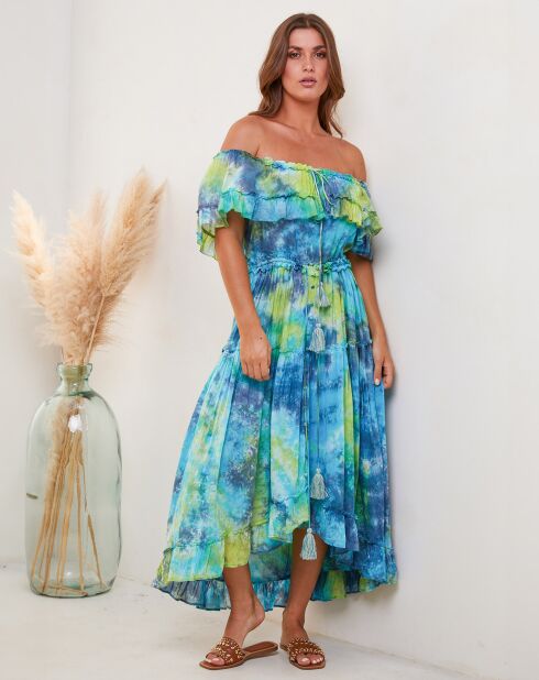 Robe Juju turquoise/vert