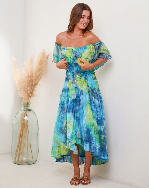 Robe Juju turquoise/vert