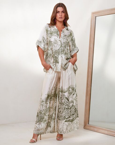 Chemise Oya kaki/ecru