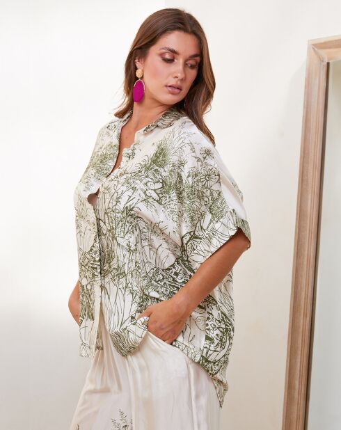 Chemise Oya kaki/ecru