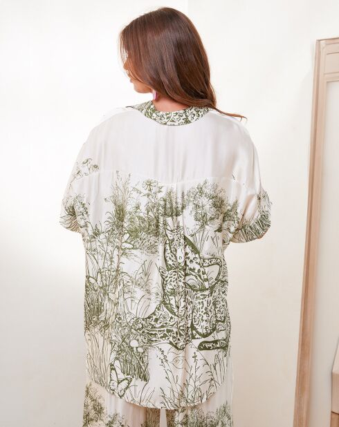 Chemise Oya kaki/ecru