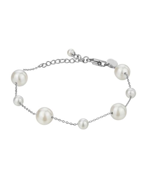Bracelet Noelle en Acier & Perles de coquillage argenté