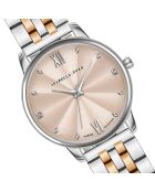 Montre Skylar en Acier & Diamant rose doré/argenté