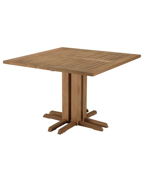 Quadratischer Garten-Esstisch aus recyceltem Teakholz - 110x110x75 cm