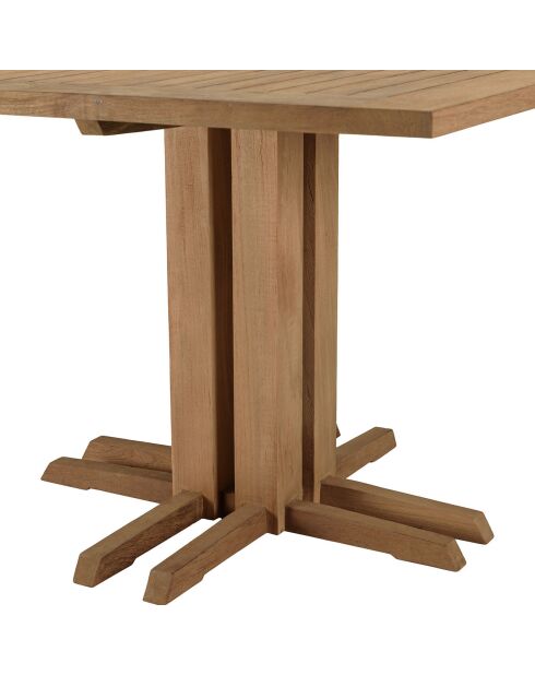 Quadratischer Garten-Esstisch aus recyceltem Teakholz - 110x110x75 cm