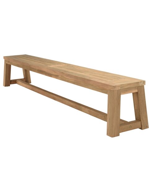 Gartenmöbel: 1 Tisch und 2 Bänke aus recyceltem Teakholz