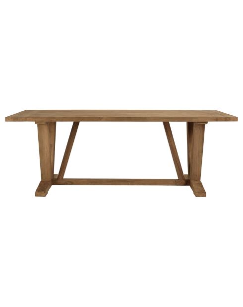 Table à manger jardin teck recyclé bois - 220x100x78 cm