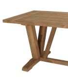 Table à manger jardin teck recyclé bois - 220x100x78 cm