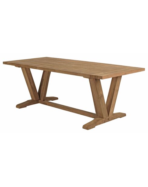 Garten-Esstisch aus recyceltem Teakholz - 220x100x78 cm