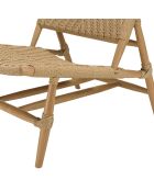 2 Fauteuils lounge jardin teck rotin synthétique relief     bois - 68x87x79 cm