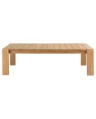 Salon de jardin 6 places en rotin synthétique ajouré bois