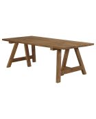 Table à manger de jardin teck recyclé bois - 220x100x75 cm