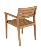 2 Fauteuils de jardin en teck  bois - 57.5x57.5x81.5 cm