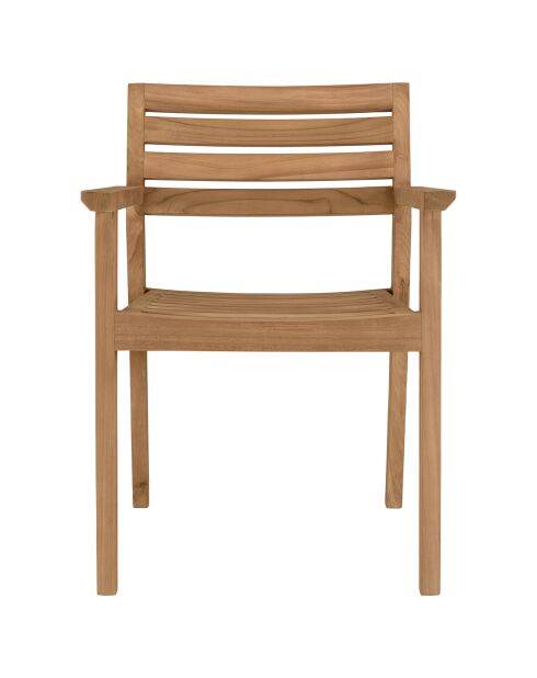2 teakhouten tuinstoelen - 57,5x57,5x81,5 cm