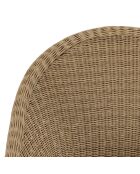 2 Chaises jardin rotin synthétique avec coussin bois - 56x60x84 cm