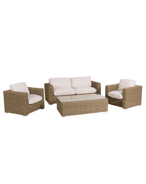 5-Sitzer-Gartenmöbel aus synthetischem Rattanholz