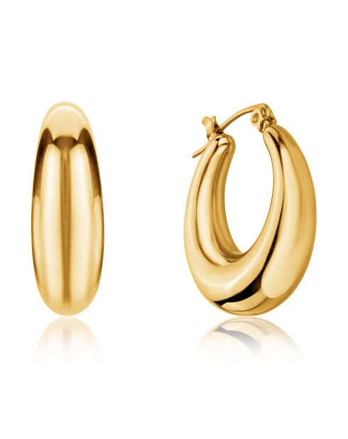 Boucles d'Oreilles Luna en Acier dorées