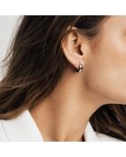Boucles d'Oreilles Lize en Acier argentées