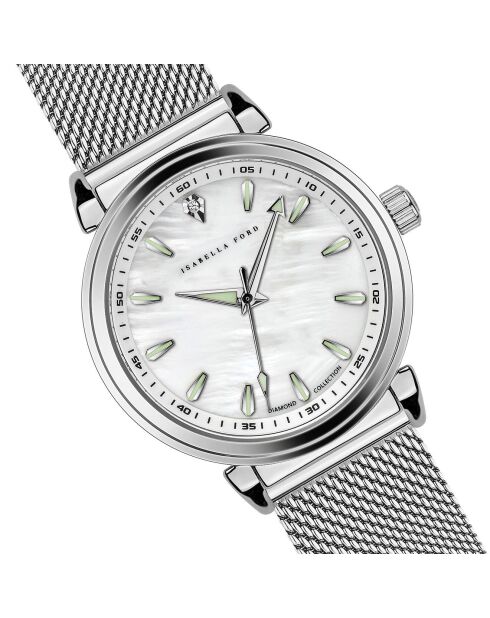 Montre Joie en Acier & Diamant argentée