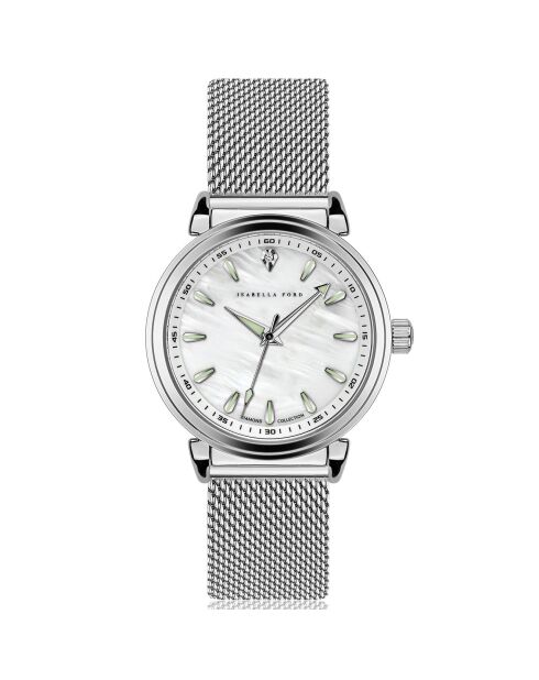 Montre Joie en Acier & Diamant argentée