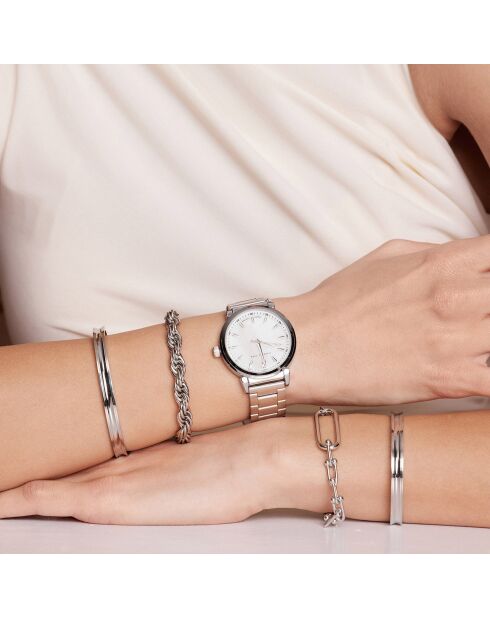 Montre Joie en Acier & Diamant argentée