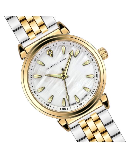 Montre Barbara en Acier & Diamant doré/argenté