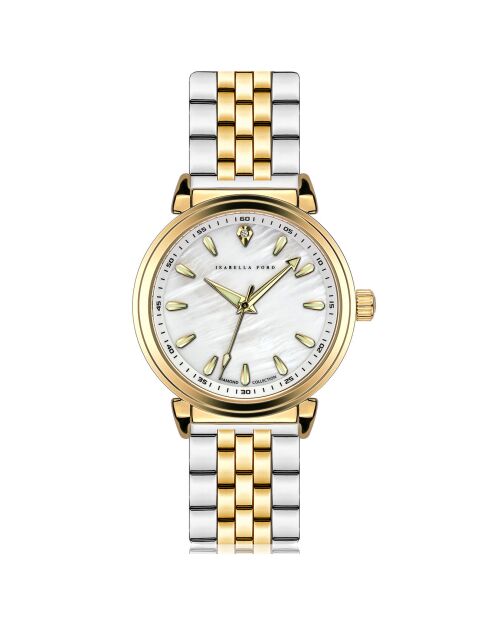 Montre Barbara en Acier & Diamant doré/argenté