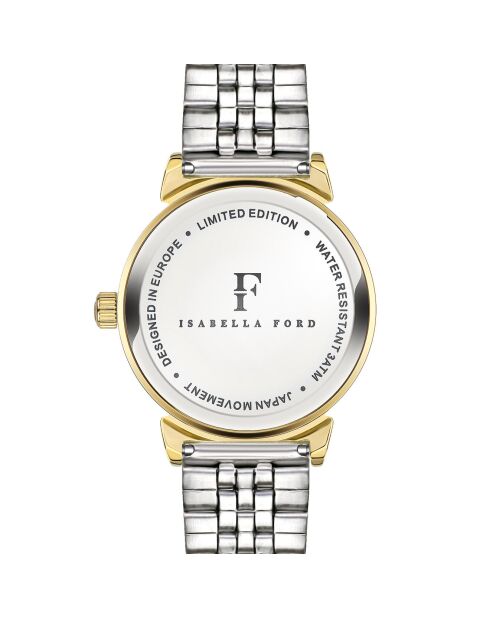 Montre Barbara en Acier & Diamant doré/argenté