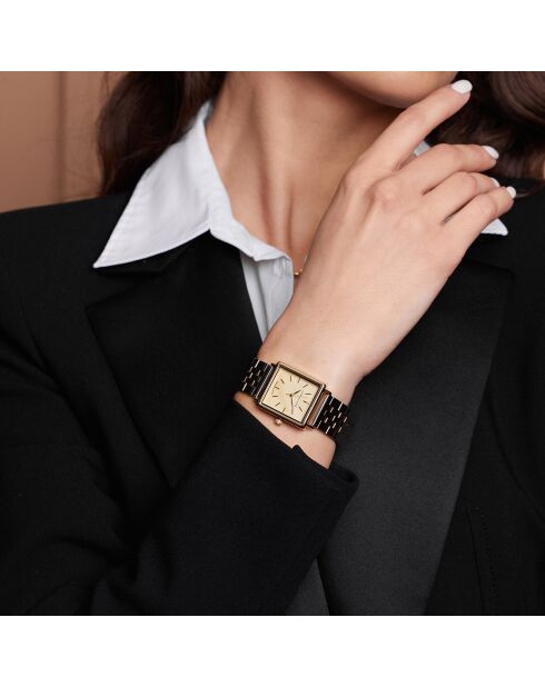 Montre Gisèle en Acier & Diamant doré/argenté