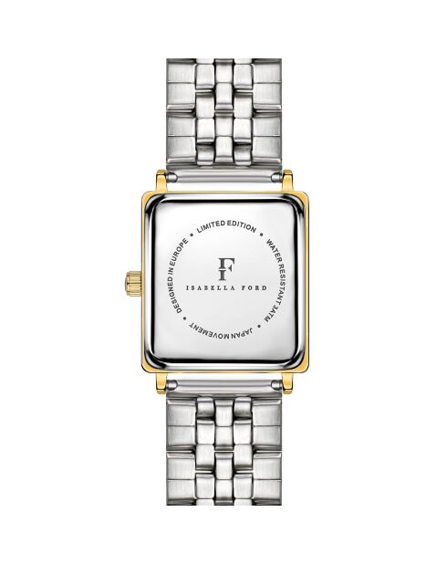 Montre Gisèle en Acier & Diamant doré/argenté