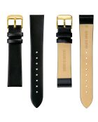 Montre Gisèle en Cuir & Diamant noire