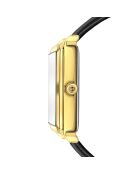 Montre Gisèle en Cuir & Diamant noire