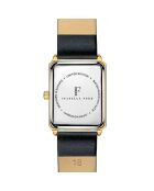 Montre Gisèle en Cuir & Diamant noire