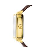 Montre Gisèle en Cuir & Diamant marron