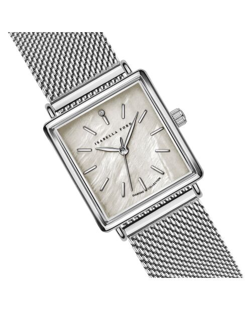 Montre Lilou en Acier & Diamant argentée