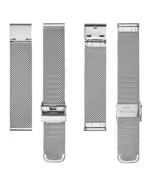 Montre Lilou en Acier & Diamant argentée