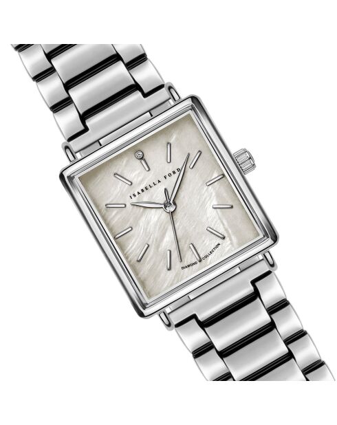 Montre Lilou en Acier & Diamant argentée